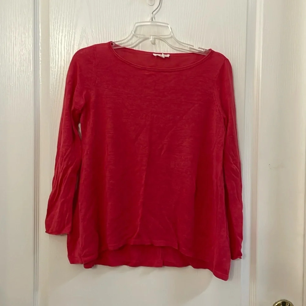 Eileen Fisher Women's Lightweight 100% Organic Linen Sweater Size XS